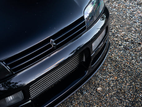 Close-up of R33 M-Spec front lip with seamless fitment