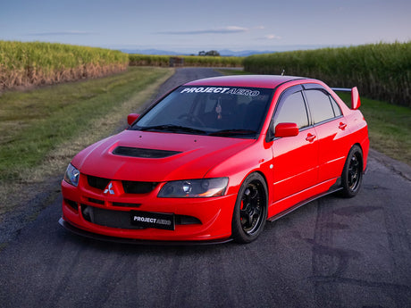 The complete Mitsubishi Evo 8 Splitter Lip Kit is a perfect addition to any Evo 8. Stylish and unique in design.