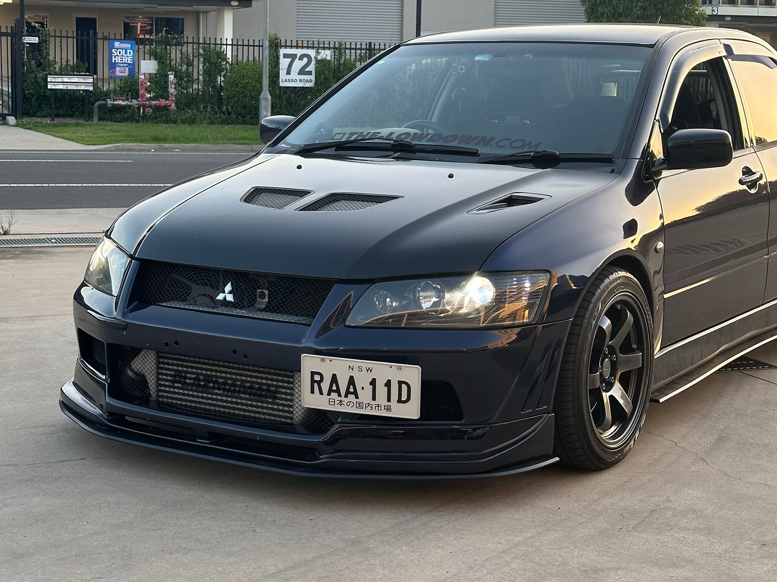 The Evo 7 Front Splitter Lip works in conjunction with the Kansai Front Lip