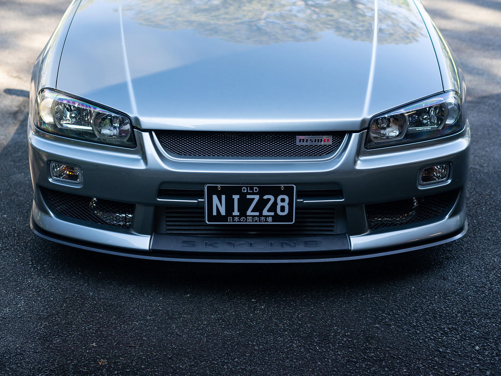 Project Aero Altia front lip for R34 Skyline – designed for OEM fitment and clean styling