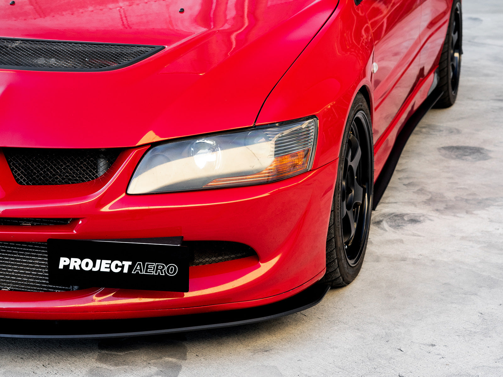 The complete Mitsubishi Evo 8 Splitter Lip Kit is a perfect addition to any Evo 8. Stylish and unique in design.