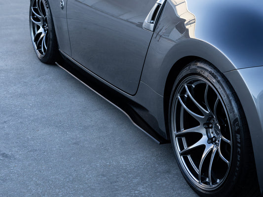 Nissan 370z side skirt extensions are a finishing piece for any 370z